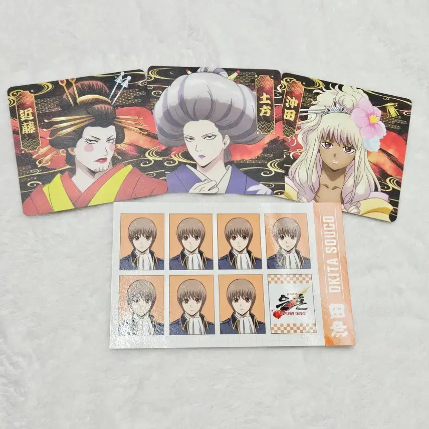 [BUNJANG] Gintama Yoshwara Popup Store Jin Sen-Gumi Set Kondou Hijikata Okita Coaster &amp; Okita ID Photo Bundle / 은혼 요시와라 팝업 특전 진선조 세트 콘도 히지카타 오키타 코스터 증명사진