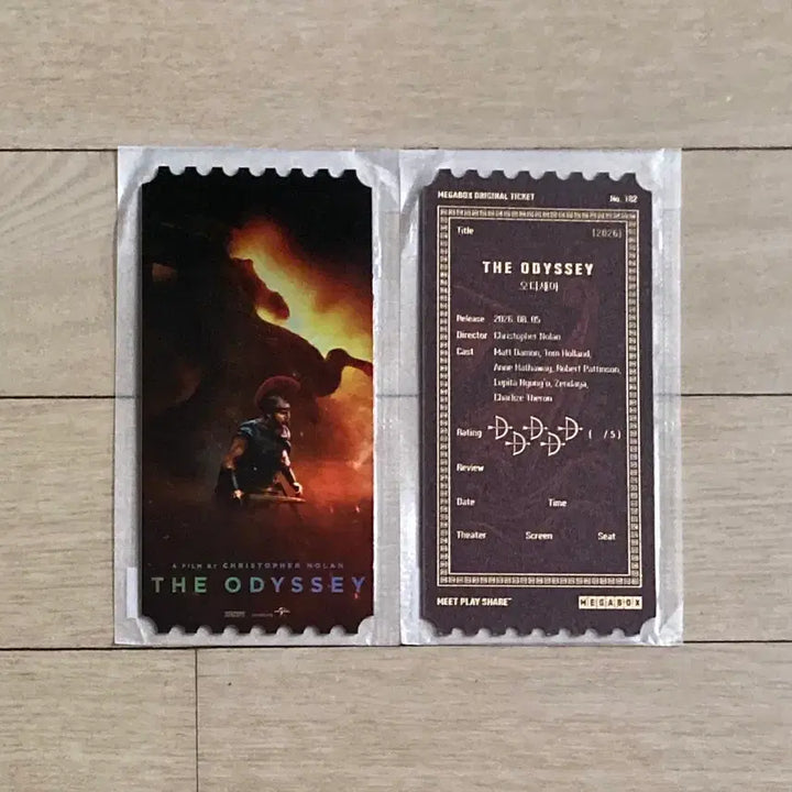 [BUNJANG] Odyssey Original Ticket, Light and Sound Poster, IMAX Poster, 4DX Poster / [오디세이] 광음/아이맥스/4DX 포스터/오리지널티켓