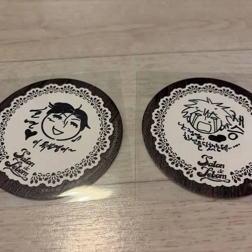 [BUNJANG] LE SSERAFIM Hong Eunchae &amp; Kazuha "Salon de Bonbon" Coaster Set / 대만 레봄 풀북 살롱드르봉 코스터 특전 커플 일괄