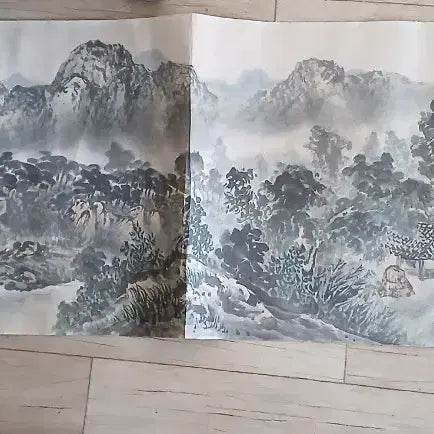 [BUNJANG] Korean Traditional Painting Landscape Folding Screen (8-Panel) / 동양화 산수화 병풍 8폭