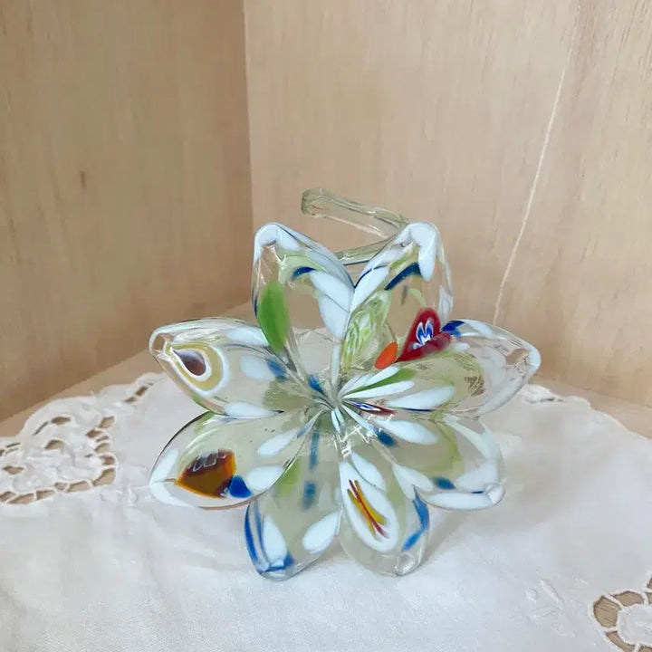 [BUNJANG] Vintage Murano Glass Flower Ornament / 빈티지 무라노 유리장식