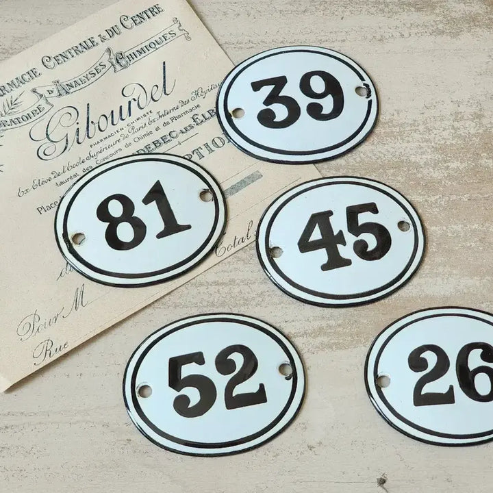 [BUNJANG] Vintage French Enamel Numbers Set / 빈티지 프랑스 법랑 숫자