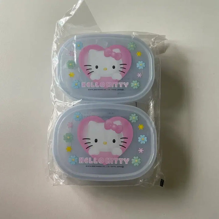 [BUNJANG] Vintage Hello Kitty Mini Lunch Box Set - Blue / 고전 키티 미니 도시락 세트 블루