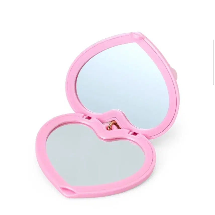 [BUNJANG] My Melody Quilting Enamel Heart Keyring Mirror / 마이멜로디 퀼팅 에나멜 하트 키링 거울