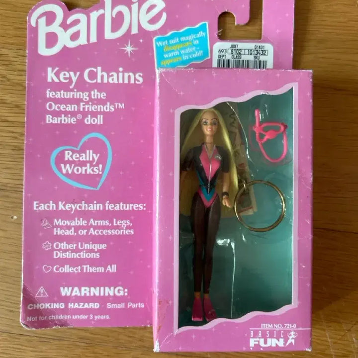 [BUNJANG] Barbie Ocean Friends Keychain / 고전 바비 오션 프렌즈 키체인