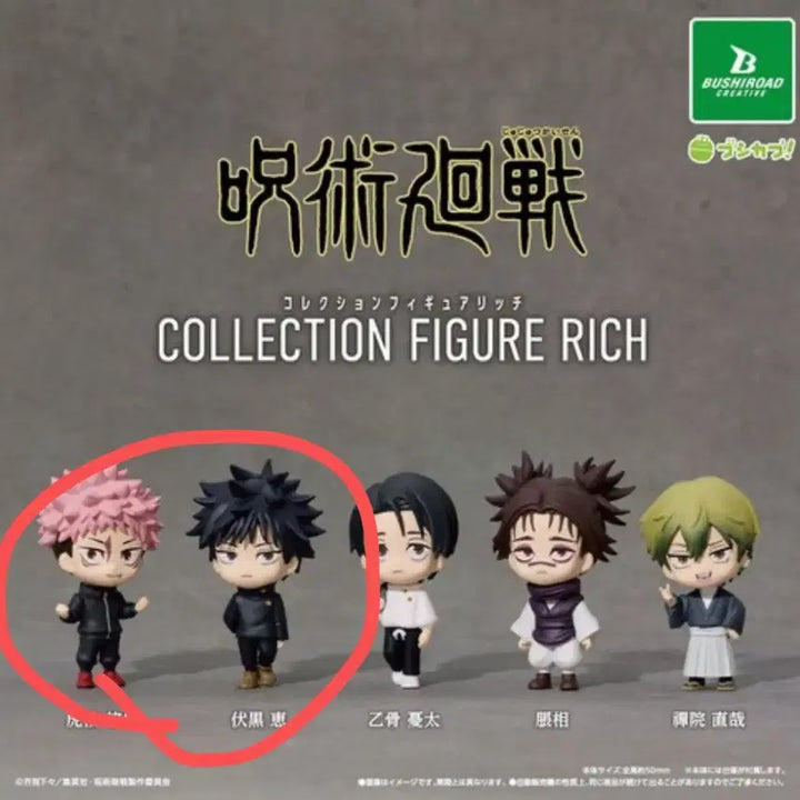 [BUNJANG] Jujutsu Kaisen Collection Rich Gacha Fushiguro Megumi &amp; Itadori Yuji Figure Bundle Set (Sealed) / 미개봉/일괄) 주술회전 콜렉션 리치 가챠 후시구로 메구미+이타도리 유지 피규어