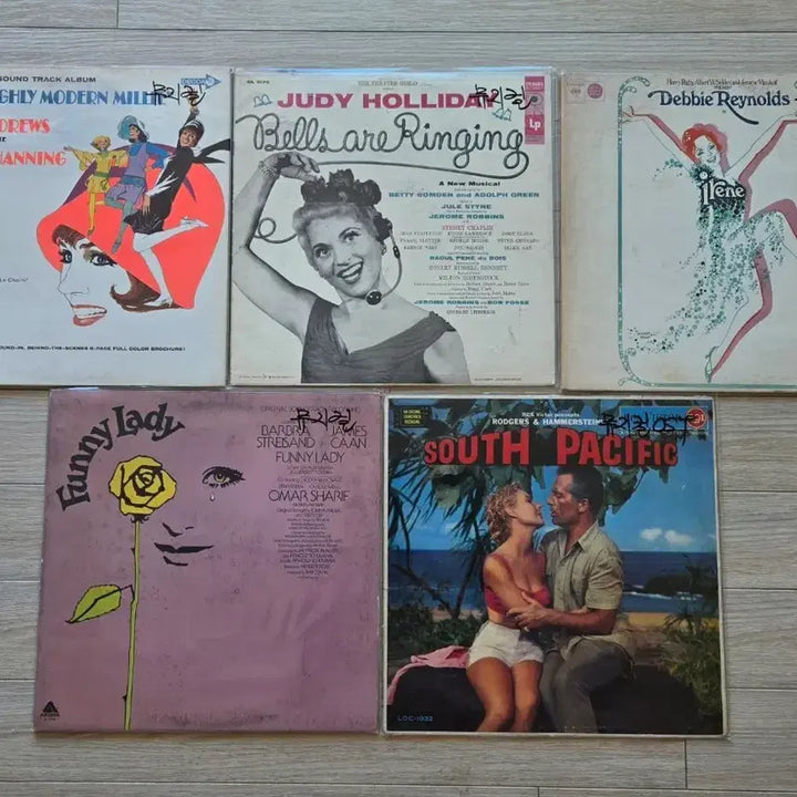[BUNJANG] Various Artists 5 LP Bundle - Solo Slowly, Bells Are Ringing, Irene, Funny Lady, South Pacific / LP판 앨범 5종 - 쏘로우리 모던 밀리, 벨즈 아 링잉, 아이린, 퍼니 레이디, 사우스