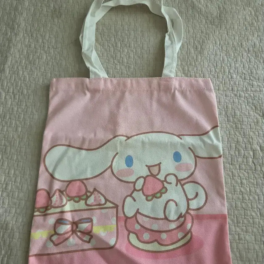 [BUNJANG] Sanrio Cinnamoroll Pink Canvas Eco Bag / 산리오 시나모롤 핑크 캔버스 에코백