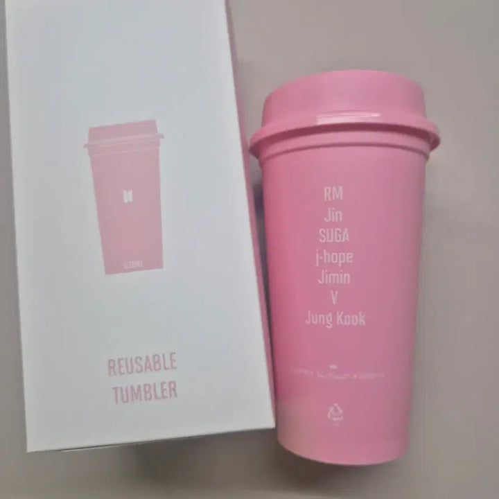 [BUNJANG] BTS Official Pop-up Reusable Tumbler 530ml Pink / 방탄 공식 팝업 리유저블 텀블러 530ml 핑크(새상품)