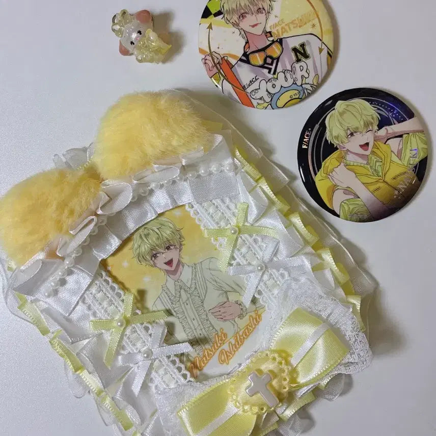 [BUNJANG] Tamonkun Natsuki Ensemble Stars! Lace Ribbon Top Loader Yellow / 타몬군 나츠키 앙스타 레이스 리본 탑꾸 노랑 옐로우