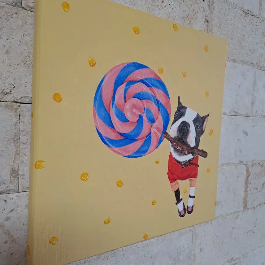 [BUNJANG] Dog and Candy Acrylic Picture Frame / 강아지와 사탕 아크릴 그림액자입니다