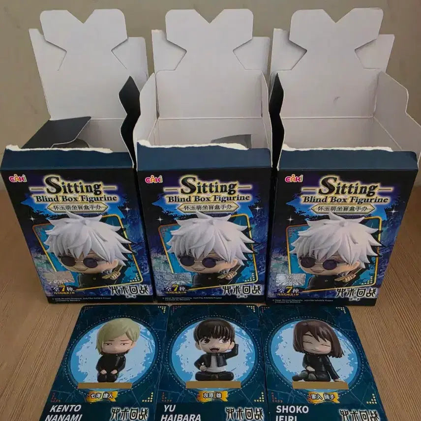 [BUNJANG] Jujutsu Kaisen Seating Figures (Nanamu, Haibara, Shoko) 3-Piece Bundle Set / 주술회전 시팅 모두 앉아 피규어 EAKI 나나미, 하이바라, 쇼코 3종 일괄 양도합니다.