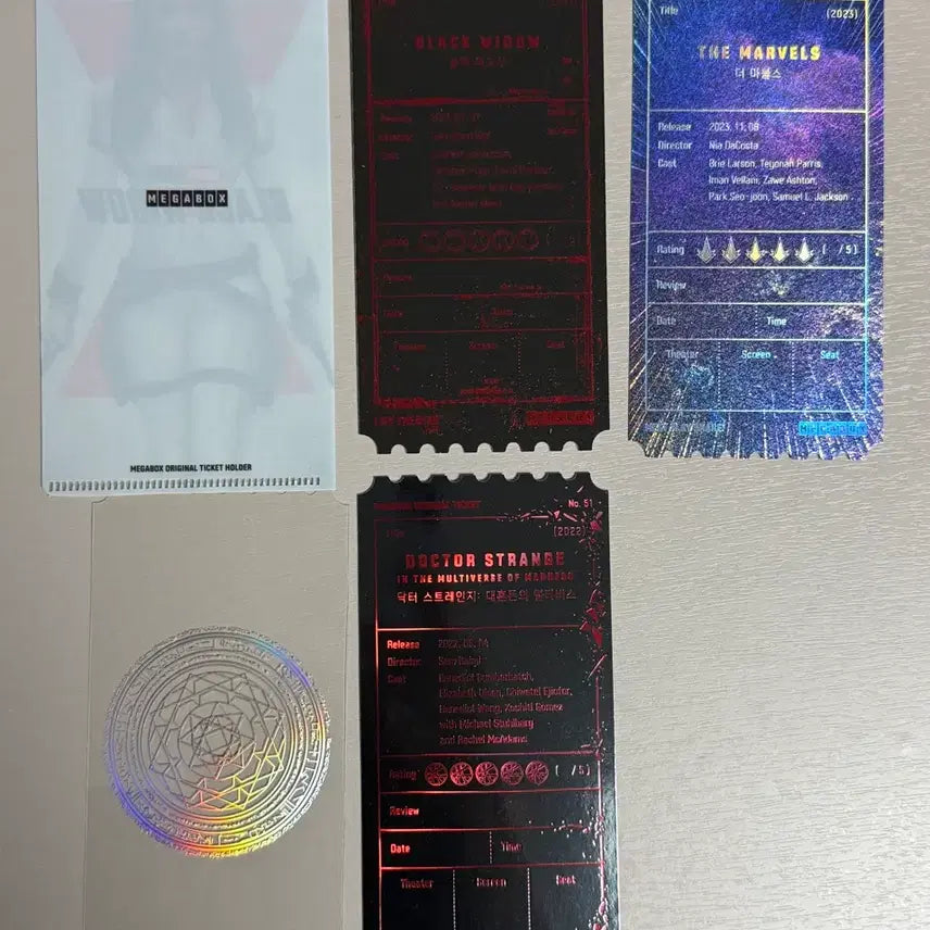 [BUNJANG] Marvel Black Widow / Doctor Strange in the Multiverse of Madness Megabox Original Ticket Special Benefit / 마블 블랙위도우 더마블스 닥터스트레인지 대혼돈의 멀티버스 메가박스 오리지널티켓 오티 특전