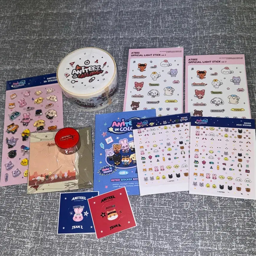 [BUNJANG] ATEEZ Aniteez Popup Goods Lightiny 3 Pre-order Exclusive Sticker Bundle Set / 에이티즈 ATEEZ 애니티즈 팝업 굿즈 응원봉 스티커 일괄 세트