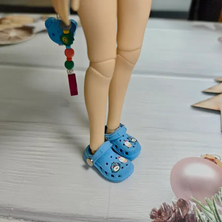 [BUNJANG] Obitsu 22/24 Bryce Doll Shoes - Sky Blue Crocs Style Slippers / 브라이스 오비츠22/24 신발 슬리퍼
