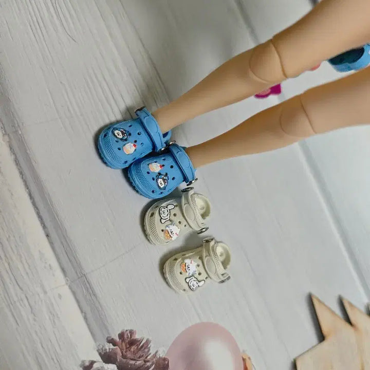 [BUNJANG] Obitsu 22/24 Bryce Doll Shoes - Sky Blue Crocs Style Slippers / 브라이스 오비츠22/24 신발 슬리퍼