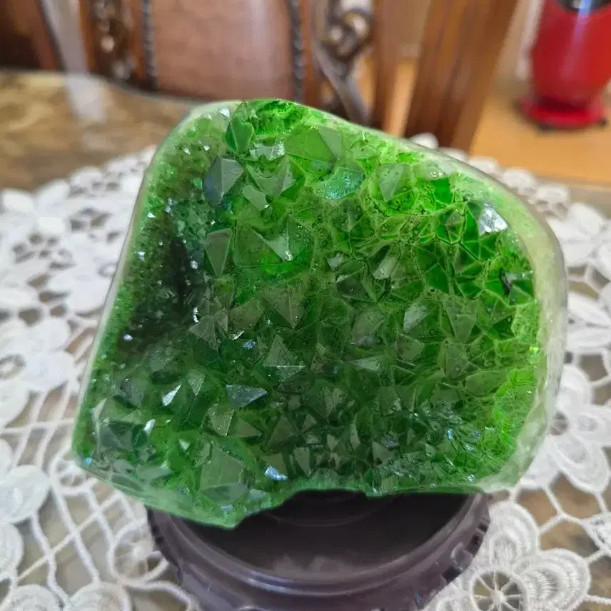 [BUNJANG] Natural Green Crystal Raw Stone (900-1000g) / 천연 녹색 수정원석(900~1000g)