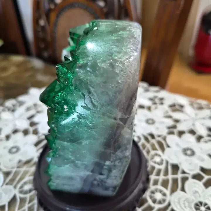 [BUNJANG] Natural Green Crystal Raw Stone (900-1000g) / 천연 녹색 수정원석(900~1000g)