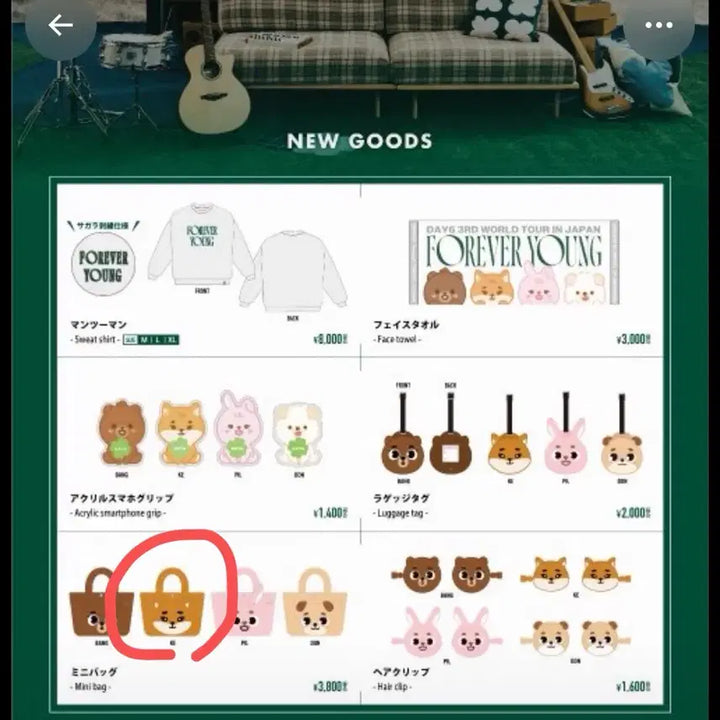 [BUNJANG] Day6 Japan MD Bag K Young K / (미개봉) 데이식스 일본 MD 굿즈 가방 - 케 영케이