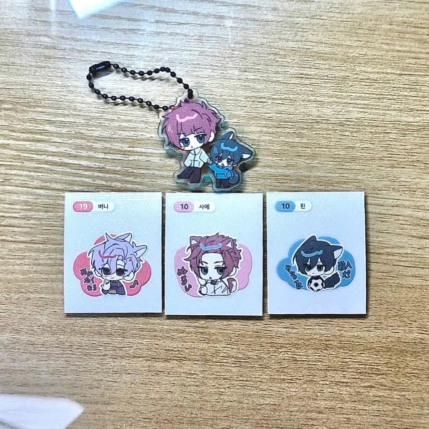 [BUNJANG] Blue Lock Itoshi Sae &amp; Itoshi Rin Acrylic Keychain &amp; Sticker Set / 블루록 통판 이토시 사에 이토시 린 아크릴 키링 띠부씰