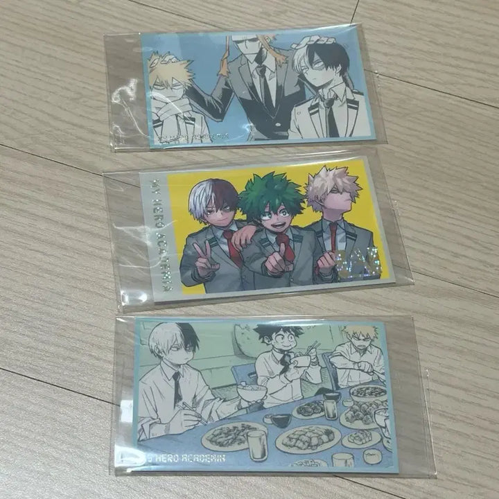 [BUNJANG] My Hero Academia Original Art Exhibition Memorial Card Set - Deku, Bakugo, Todoroki Bundle / 히로아카 원화전 메모리얼 카드 미도리야, 바쿠고, 토도로키 일괄