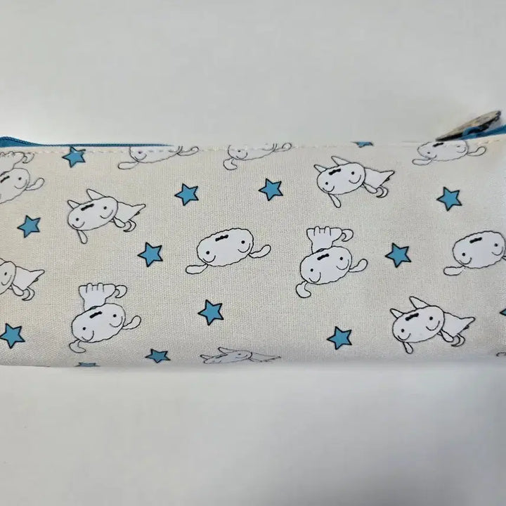 [BUNJANG] Shin-chan White Dog Pencil Case &amp; Pouch with Acrylic Keyring / 흰둥이 필통 겸 파우치