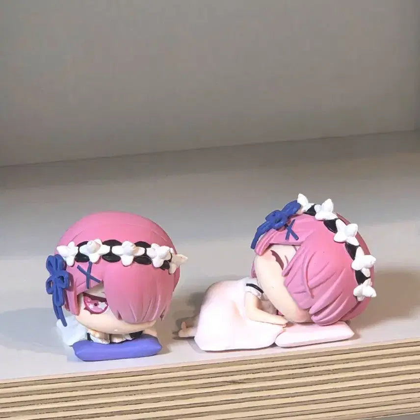 [BUNJANG] Ramu Nemutan Figure Set (2 Types) / 람 오네무탄 피규어 2종