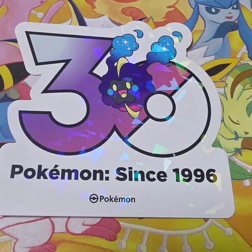 [BUNJANG] Pokemon 30th Anniversary Logo Sticker Cosmog / 포켓몬스터 팝업스토어 30주년 로고 스티커 코스모그
