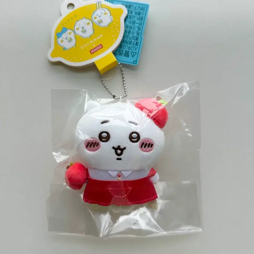 [BUNJANG] Chiikawa MiniSo Apple Clerk Mascot (China Exclusive) / 중국 한정 미니소 팝업 치이카와 사과 점원 치이카와 마스코트