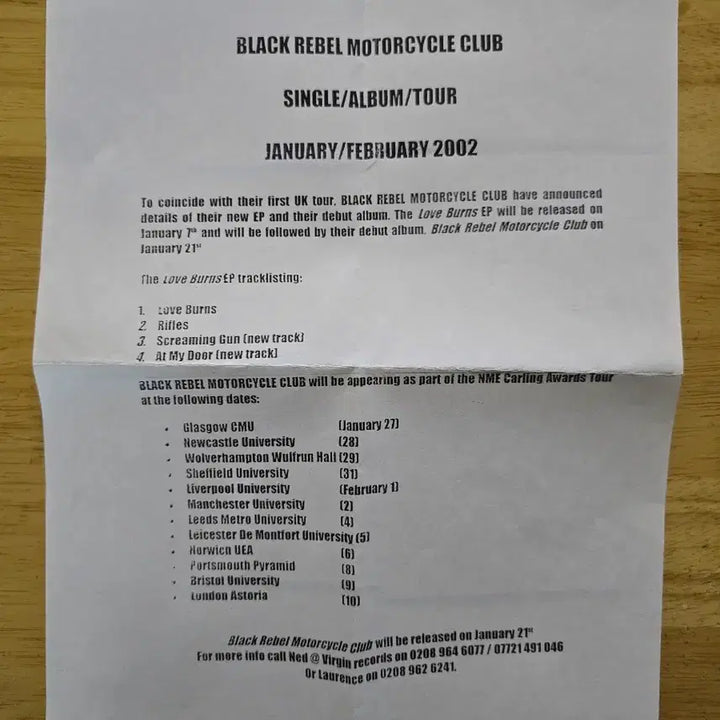 [BUNJANG] Black Rebel Motorcycle Club Love Burns Promo UK CD / CD 음반 Black Rebel Motorcycle Club 블랙 레벨 모터사이클 클럽 - Love Burns PROMO 영국반