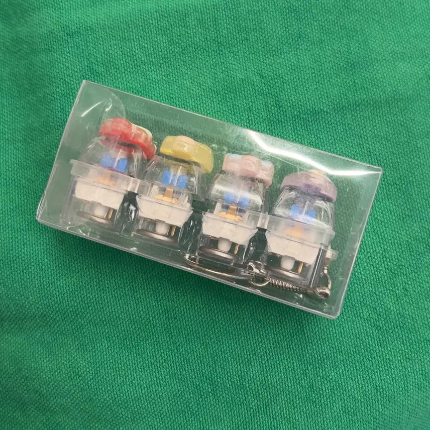 [BUNJANG] Summer Fruit Ice Cream 4-Keycap Keyring / 썸머 과일 아이스크림 4구 led 키캡 키링