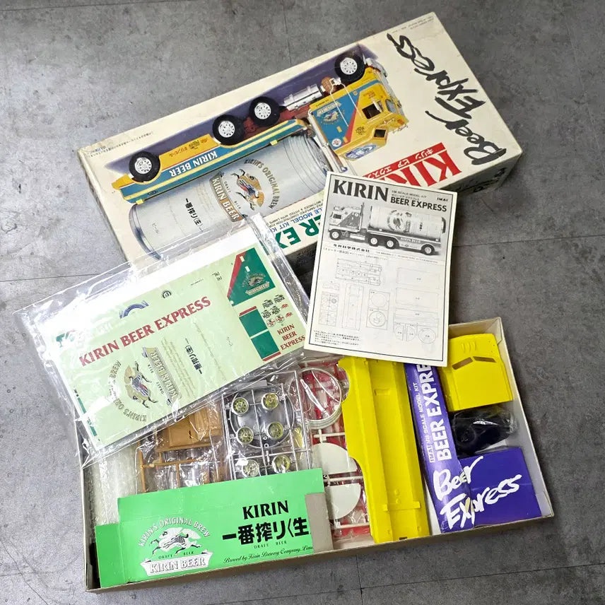 [BUNJANG] IMAI 1991 Kenworth Aerodyne 86 Kirin Beer Express 1/28 Scale Plastic Model Kit / [빈티지/희귀] 1991년산 이마이(IMAI) 1/28 기린맥주 트럭 프라모델 (KIRIN BEER EXPRESS)