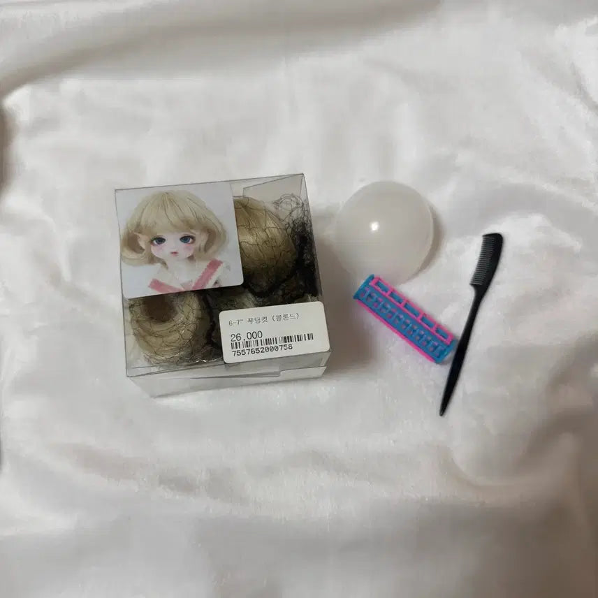 [BUNJANG] Chicabi Pudding Cut Wig 6-7 inch Blonde / 구체관절인형 usd 가발