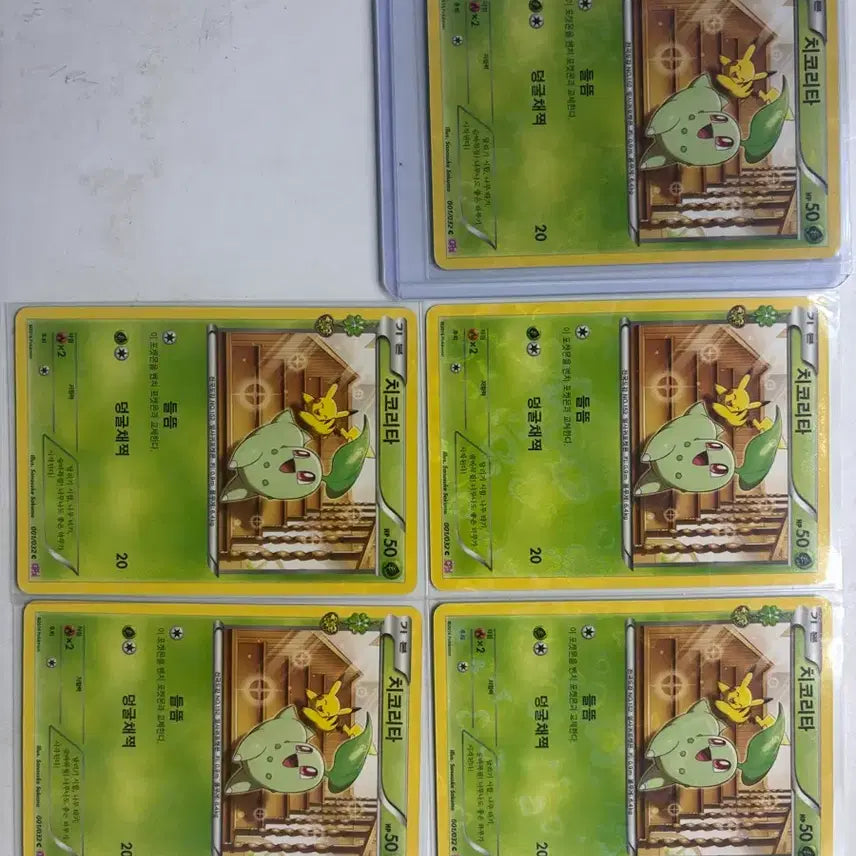 [BUNJANG] Chikorita Pokemon Card Pocket Heartbeat 2016 / 포켓몬 카드 포켓심쿵 치코리타