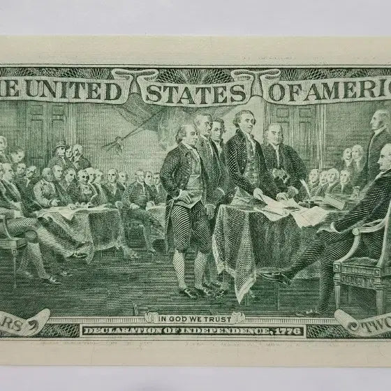 [BUNJANG] US Lucky Dollar Jefferson Gold Foil Bill / 미국 행운 2달러  제퍼슨 금박 지폐
