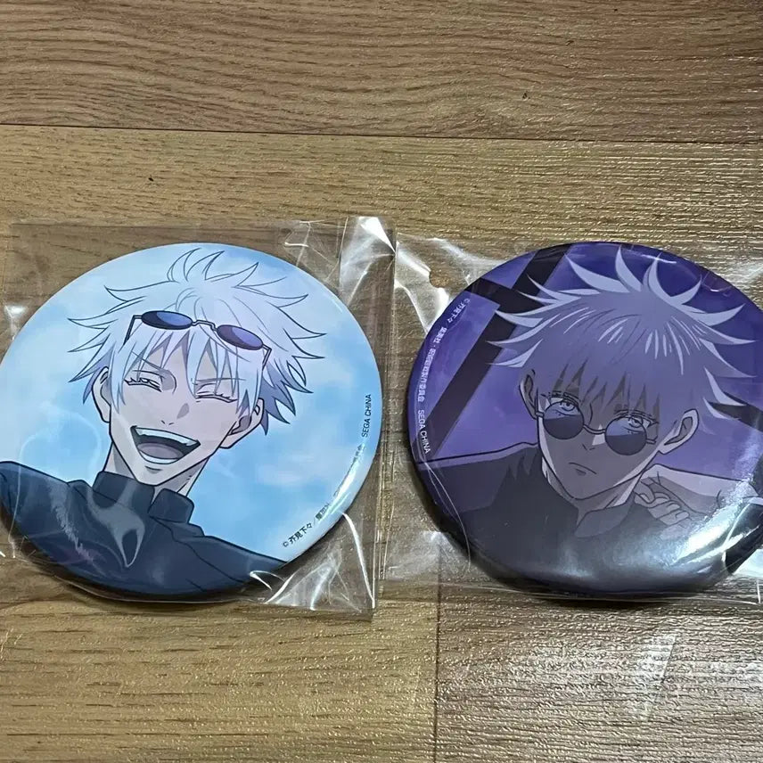 [BUNJANG] Jujutsu Kaisen Sega Prize Gunjo Rakujitsu Gojo Can Badges (Set of 2) / 주술회전 세가쿠지 군청낙일 고죠 캔뱃지2종 일괄판매