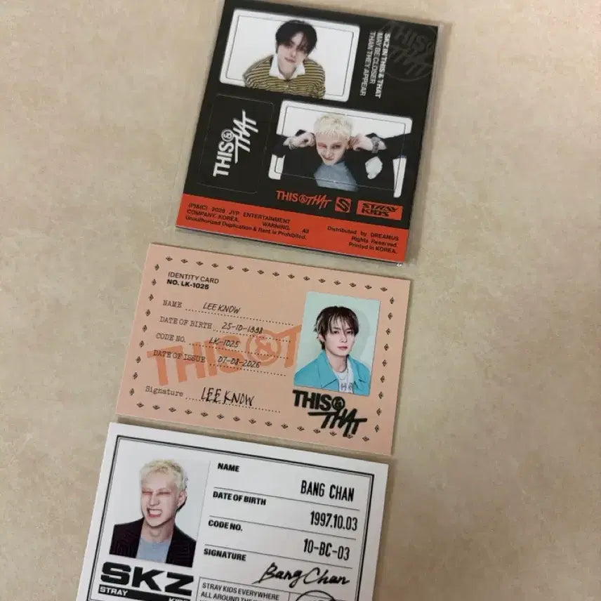 [BUNJANG] Stray Kids THIS DOES THAT Bang Chan Lee Know Magnet ID Card / 스키즈 디스앤댓 방찬 리노