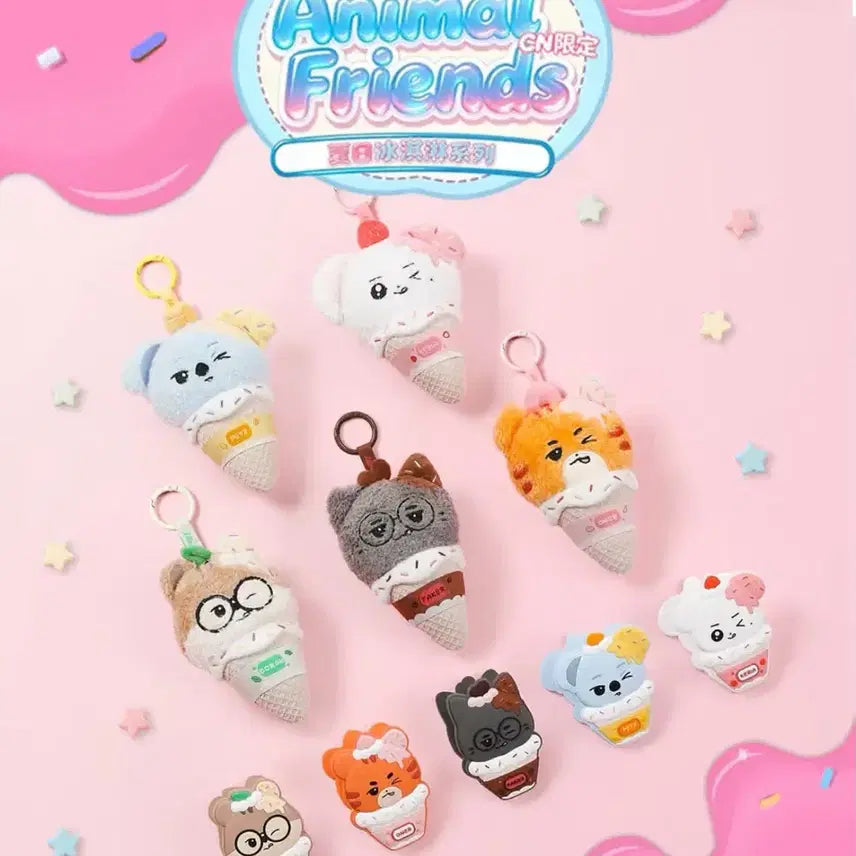 [BUNJANG] T1 Ice Cream China Exclusive Plush Toy with Photocard (Faker, Pazi, Keria) / T1티원 아이스크림 중국한정 포카포함 도란 오너 페이커 페이즈 케리아