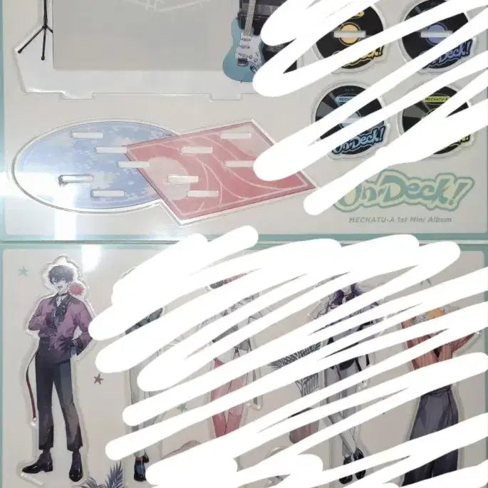 [BUNJANG] NIJISANJI Mecha-tu-a On-Deck! Saiki Ittetsu Acrylic Stand + Sticker / 니지산지 메챠츠에 온덱 MECHATU-A ON-DECK! 사이키 잇테츠 아크릴 스탠드+스티커 판매 합니다