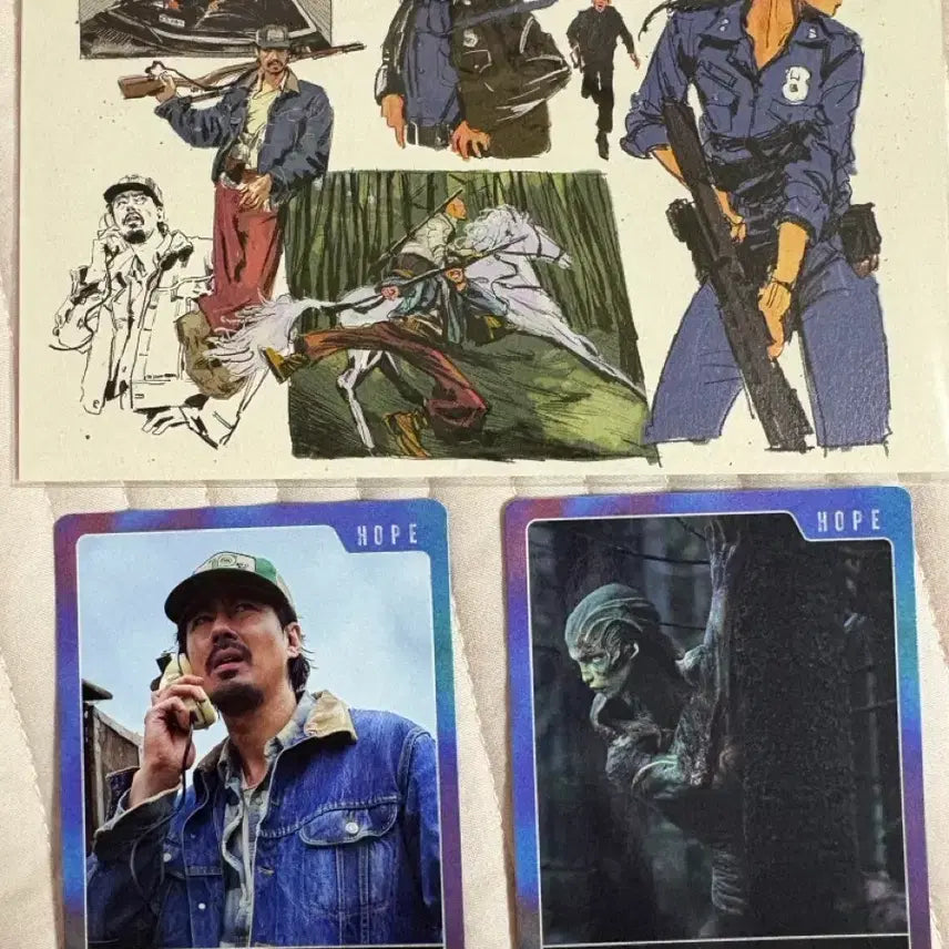 [BUNJANG] J-Hope 4th Week Lucky Draw Postcard + Trading Card Bundle Set / 호프 4주차 특전 엽서+트레이딩 카드 성기,아이도보르 일괄