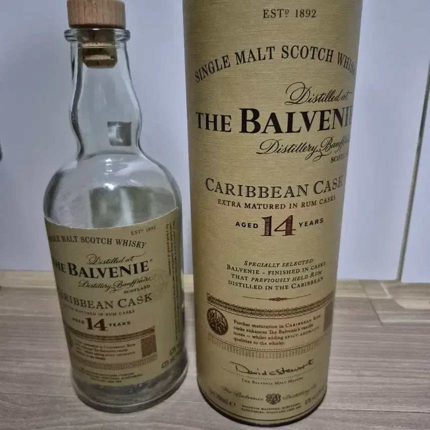 [BUNJANG] The Balvenie 14 Year Old Caribbean Cask Single Malt Scotch Whisky Empty Bottle / 발베니 14년 캐리비안 캐스크 위스키