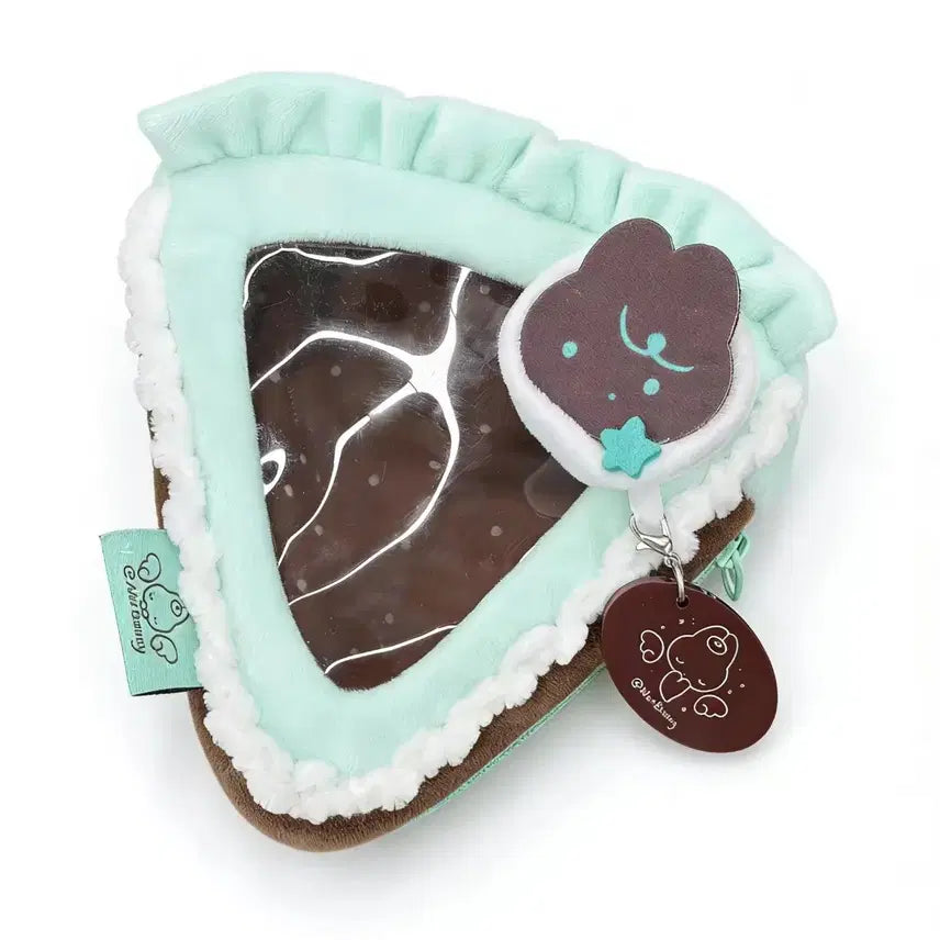 [BUNJANG] NotBunny Triangle Cake Pouch 10cm Plush Doll Case / notbunny 삼각 케이크 파우치 10cm 인형 누이 속성 솜 케이스