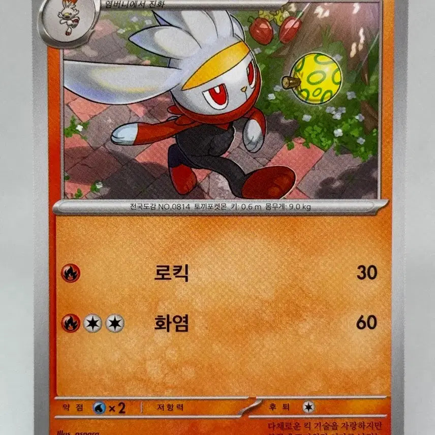 [BUNJANG] Pokemon Card Korean Edition Scorbunny Common Card [sv7 017/102] / 포켓몬카드 한글판 래비풋 일반카드 [sv7 017/102]