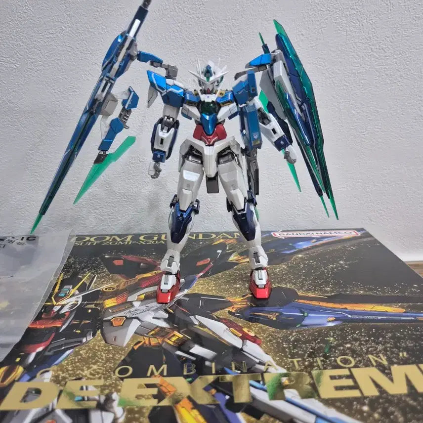 [BUNJANG] RG 00 Qant Gundam Full Saber Overcoat Painted Model / RG 더블오 엑시아 퀀터 풀세이버 오버코팅 도색작