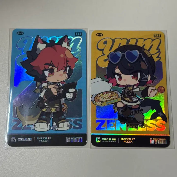 [BUNJANG] Zenless Zone Zero (ZZZ) Banolim Pizza Photocard Set - Ellen, Minato / 젠레스 존 제로 젠존제 반올림피자 포토카드 2종 엘렌,미나토 SD 버전