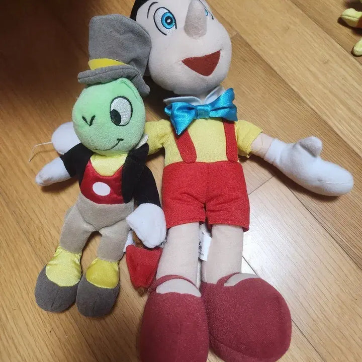[BUNJANG] Disney Pinocchio &amp; Jiminy Cricket Doll Set / 디즈니 피노키오 지미니 크리켓 인형 세트