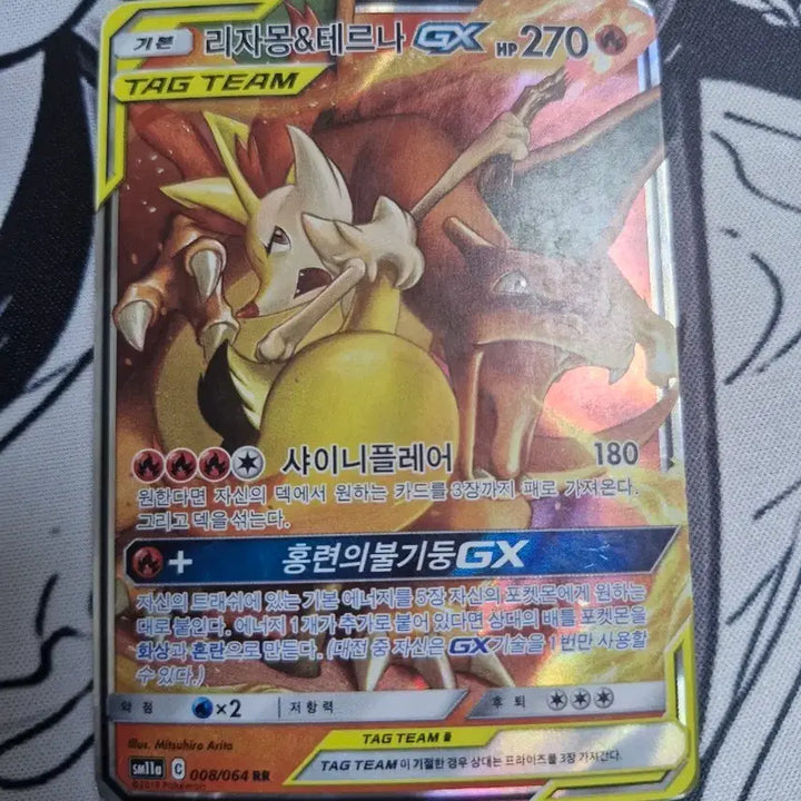 [BUNJANG] Pokemon Card Charizard &amp; Blastoise Tag Team / 포켓몬카드 리자몽&amp;테르나 테그팀