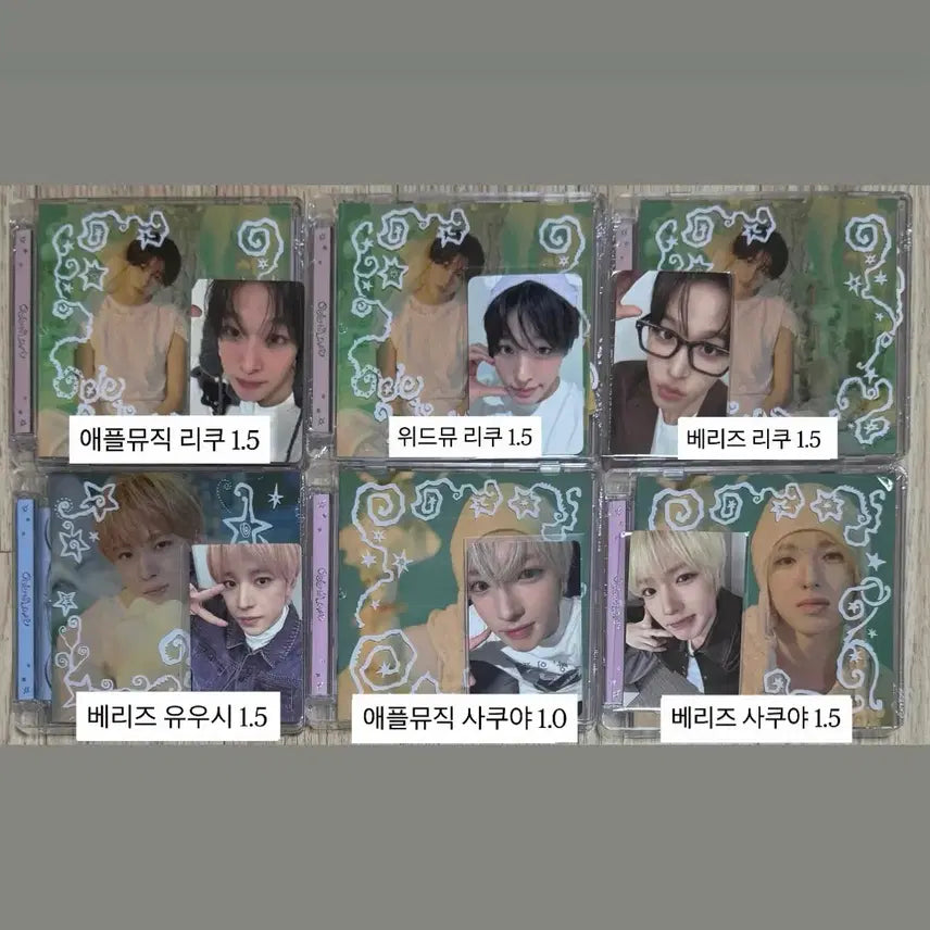 [BUNJANG] NCT Wish Riku Yuushi Sakuya Apple Music Withmuu Lucky Draw Photocard Split Set / 리쿠,유우시,사쿠야)엔시티위시오드투러브애플뮤직위드뮤베리즈럭드시온재희료포카분철