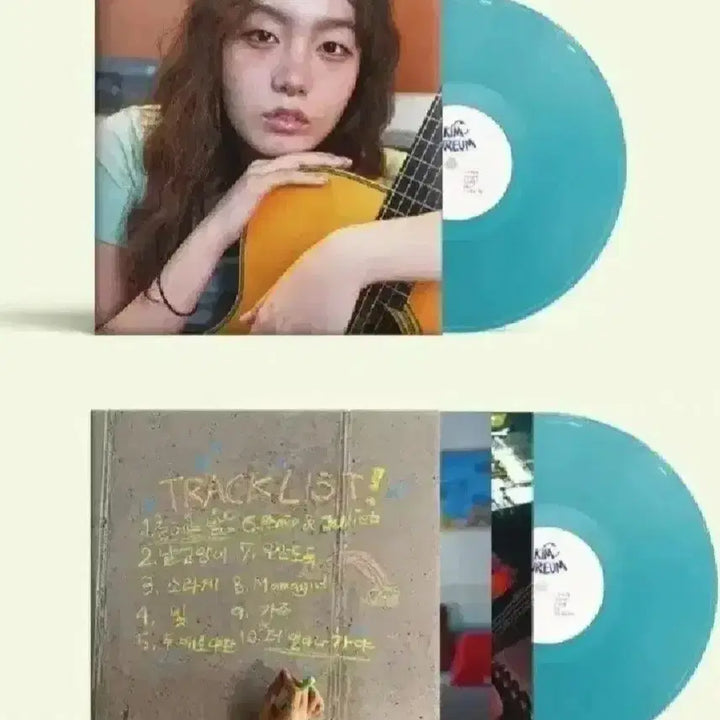 [BUNJANG] Kim Purum Autographed Blue LP Vinyl (Sealed) with DUMBLEMUG Stickers and Postcards / (자필사인) 김푸름 lp   (미개봉) 덤블벅 스티커 엽서드림