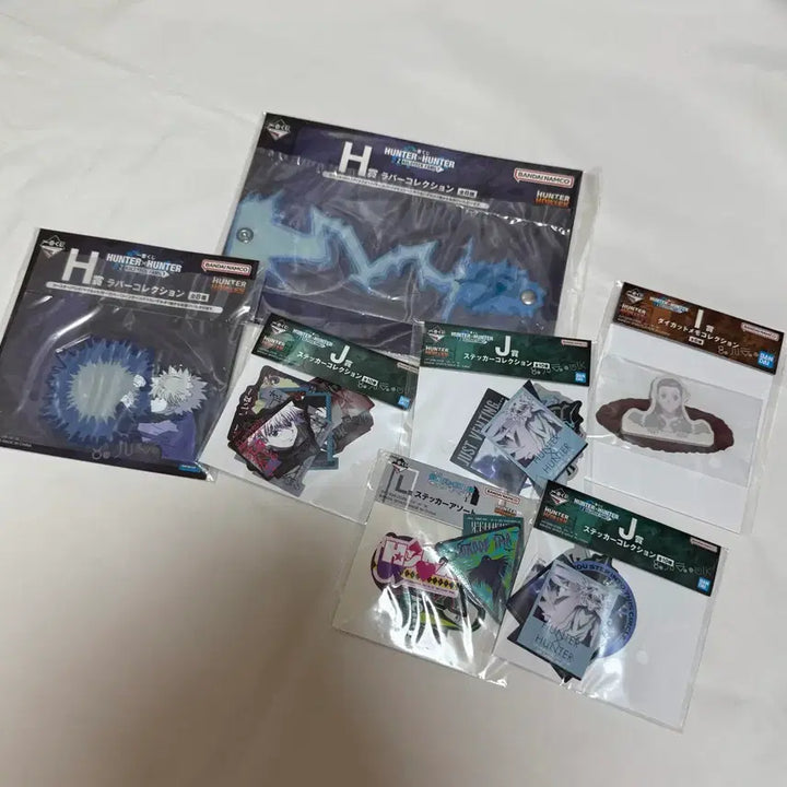 [BUNJANG] Hunter x Hunter Ichiban Kuji Zoldyck Kirua Stickers Bundle Set / 일괄) 헌터헌터 헌헌 조르딕 이치방 쿠지 제일복권 하위상 키르아 스티커 H상 J상 i상